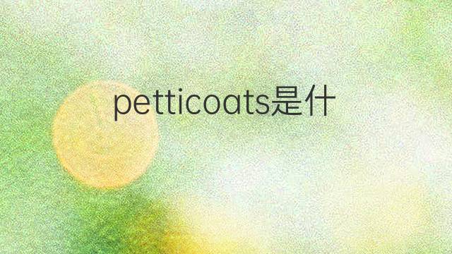 petticoats是什么意思 petticoats的中文翻译、读音、例句