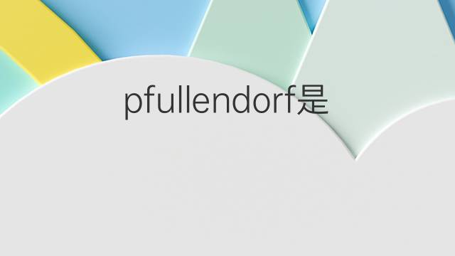 pfullendorf是什么意思 pfullendorf的中文翻译、读音、例句