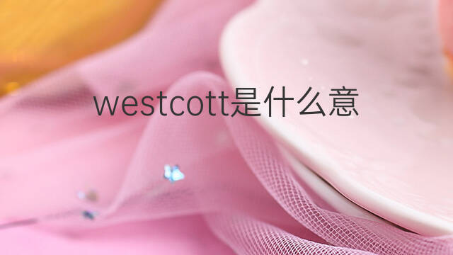 westcott是什么意思 英文名westcott的翻译、发音、来源