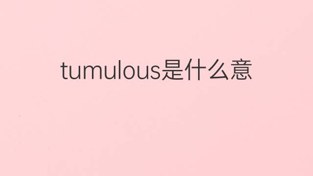 tumulous是什么意思 tumulous的翻译、读音、例句、中文解释