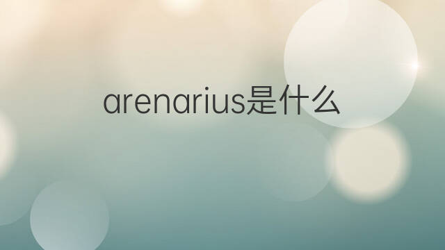 arenarius是什么意思 arenarius的翻译、读音、例句、中文解释
