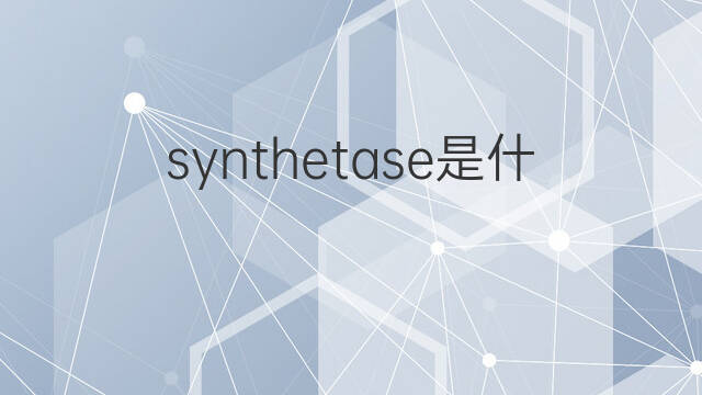 synthetase是什么意思 synthetase的中文翻译、读音、例句