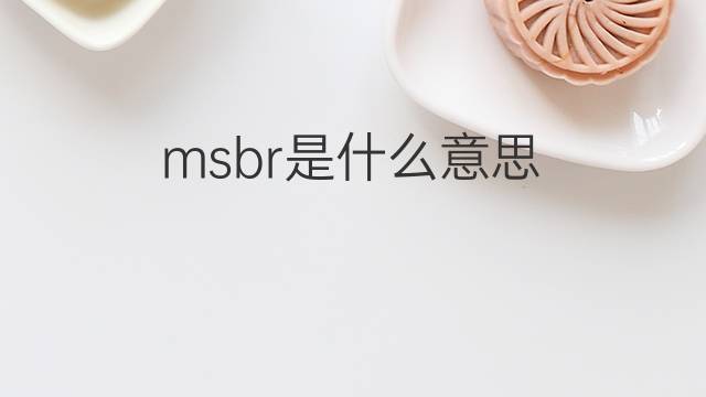 msbr是什么意思 msbr的中文翻译、读音、例句