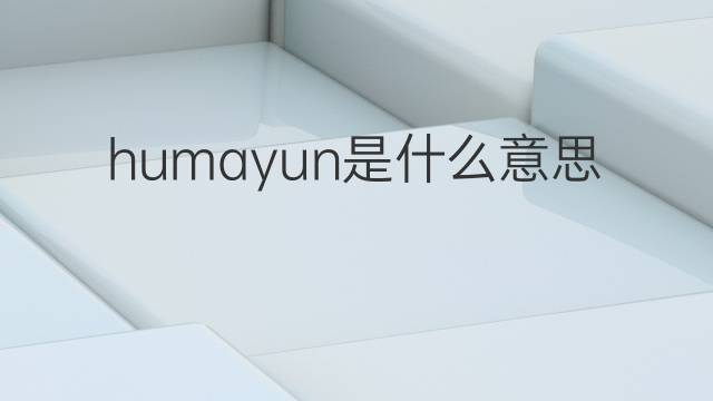 humayun是什么意思 humayun的中文翻译、读音、例句