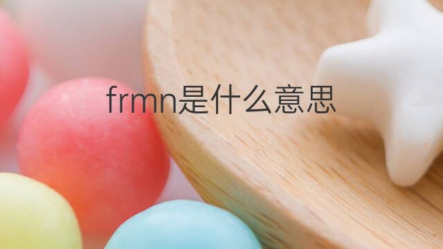 frmn是什么意思 frmn的中文翻译、读音、例句