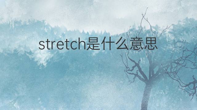 stretch是什么意思 stretch的中文翻译、读音、例句
