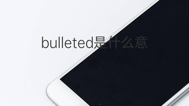 bulleted是什么意思 bulleted的中文翻译、读音、例句