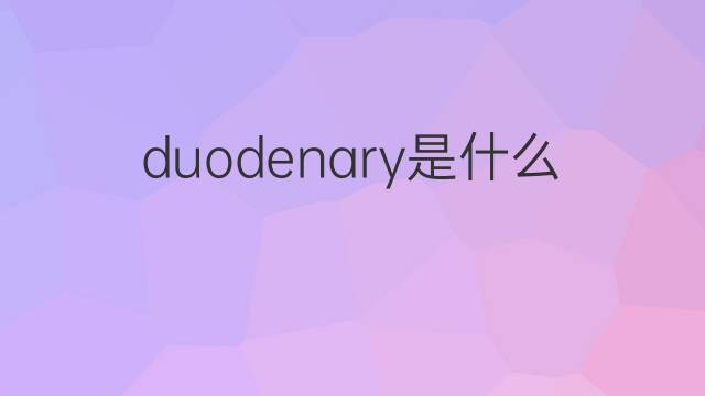 duodenary是什么意思 duodenary的中文翻译、读音、例句