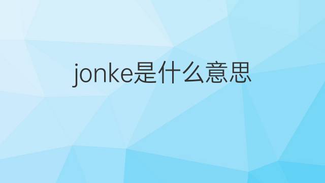 jonke是什么意思 jonke的中文翻译、读音、例句