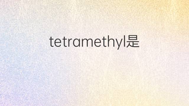 tetramethyl是什么意思 tetramethyl的中文翻译、读音、例句