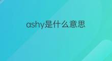 ashy是什么意思 ashy的中文翻译、读音、例句