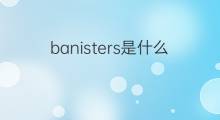 banisters是什么意思 banisters的中文翻译、读音、例句