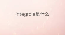 integrale是什么意思 integrale的中文翻译、读音、例句