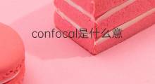 confocal是什么意思 confocal的中文翻译、读音、例句