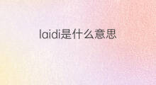 laidi是什么意思 laidi的中文翻译、读音、例句
