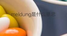 meldung是什么意思 meldung的中文翻译、读音、例句