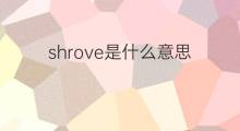 shrove是什么意思 shrove的中文翻译、读音、例句