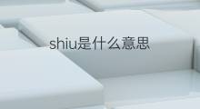 shiu是什么意思 shiu的中文翻译、读音、例句