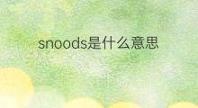 snoods是什么意思 snoods的中文翻译、读音、例句