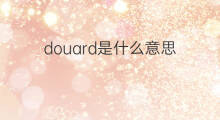 douard是什么意思 douard的中文翻译、读音、例句
