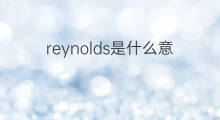 reynolds是什么意思 reynolds的中文翻译、读音、例句