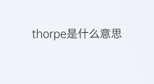 thorpe是什么意思 thorpe的中文翻译、读音、例句