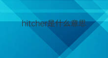 hitcher是什么意思 hitcher的中文翻译、读音、例句