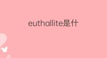euthallite是什么意思 euthallite的中文翻译、读音、例句