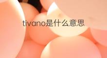 tivano是什么意思 tivano的中文翻译、读音、例句