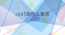 cx43是什么意思 cx43的中文翻译、读音、例句