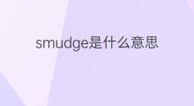 smudge是什么意思 smudge的中文翻译、读音、例句