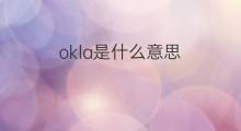 okla是什么意思 okla的翻译、读音、例句、中文解释