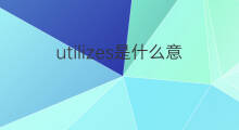 utilizes是什么意思 utilizes的翻译、读音、例句、中文解释