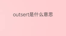 outsert是什么意思 outsert的翻译、读音、例句、中文解释