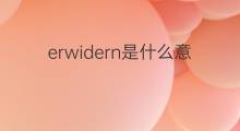 erwidern是什么意思 erwidern的翻译、读音、例句、中文解释