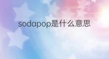 sodapop是什么意思 sodapop的翻译、读音、例句、中文解释