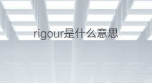 rigour是什么意思 rigour的中文翻译、读音、例句