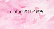 mutant是什么意思 mutant的中文翻译、读音、例句