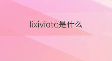 lixiviate是什么意思 lixiviate的中文翻译、读音、例句
