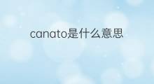 canato是什么意思 canato的中文翻译、读音、例句