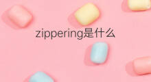 zippering是什么意思 zippering的中文翻译、读音、例句