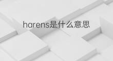 harens是什么意思 harens的翻译、读音、例句、中文解释