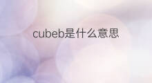 cubeb是什么意思 cubeb的翻译、读音、例句、中文解释