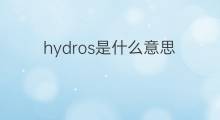hydros是什么意思 hydros的中文翻译、读音、例句