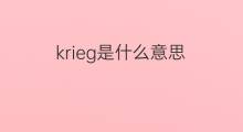 krieg是什么意思 krieg的中文翻译、读音、例句