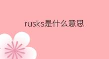 rusks是什么意思 rusks的中文翻译、读音、例句