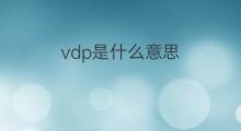 vdp是什么意思 vdp的中文翻译、读音、例句