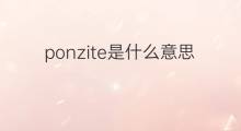 ponzite是什么意思 ponzite的中文翻译、读音、例句