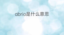 abrio是什么意思 abrio的中文翻译、读音、例句