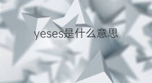 yeses是什么意思 yeses的中文翻译、读音、例句